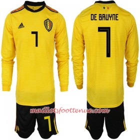 Maillot/Tenue Belgique DE BRUYNE 7 Enfant Extérieur Coupe du monde 2018 Manche Longue